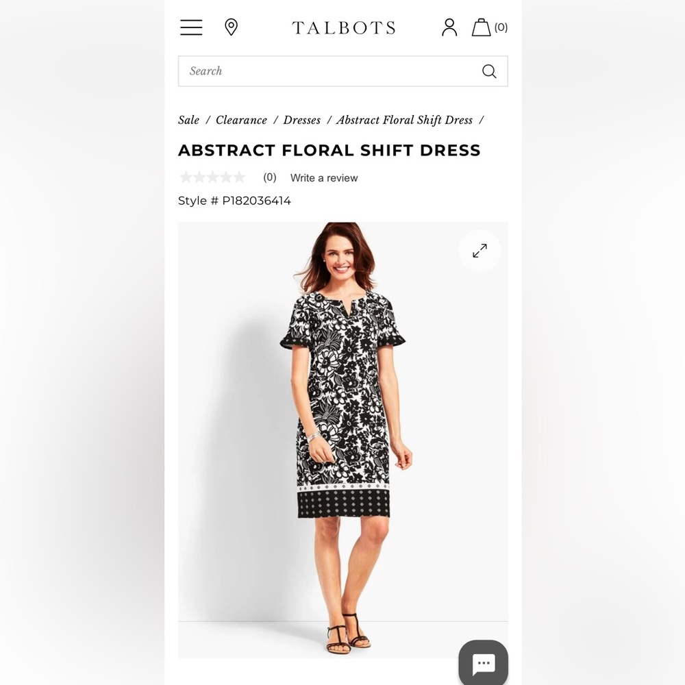 Talbots Abstract Floral Shift dress- worn about 7-8 times